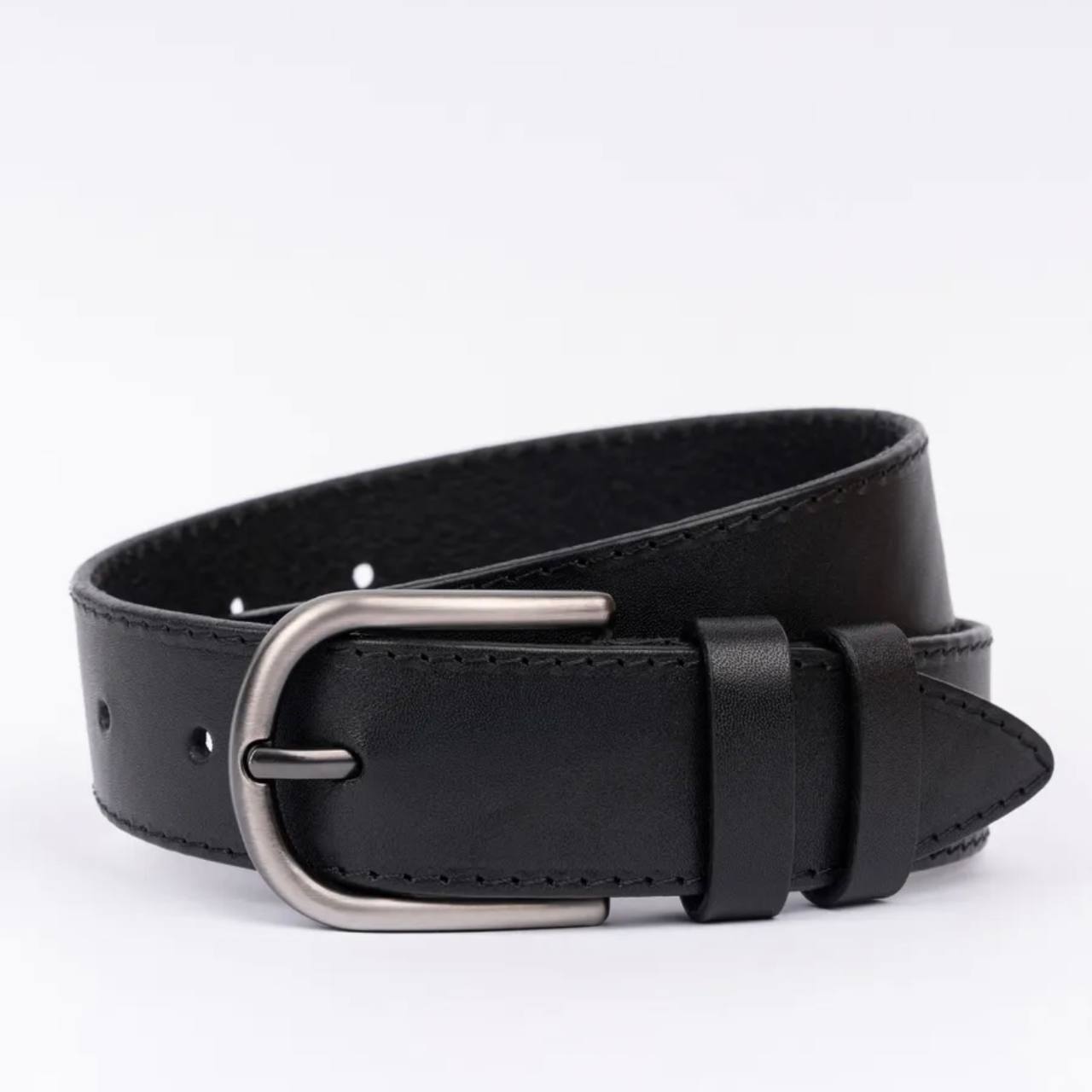 Leather Belt “Slim Black”